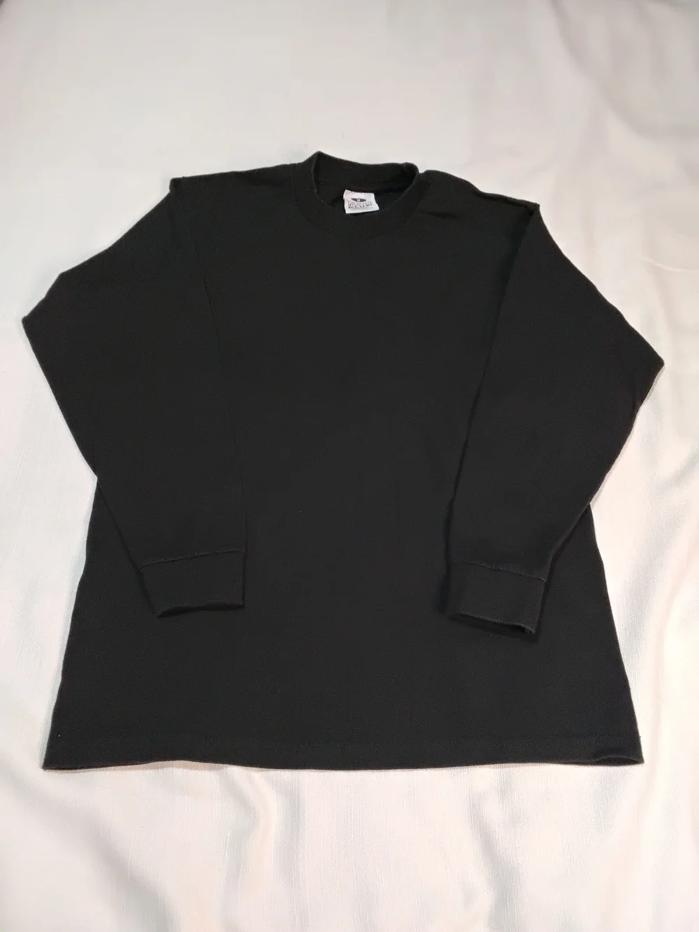 Proclub Men's Black Crewneck Long Sleeve Tee-shirt Sz M.